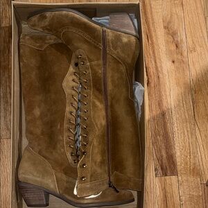 Joyfolie Brown Heeled Boots